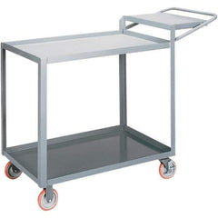 Little Giant - 1,200 Lb Capacity, 18" Wide x 32" Long x 40" High Order Picking Cart - 2 Shelf, Steel, Polyurethane Casters - Eagle Tool & Supply