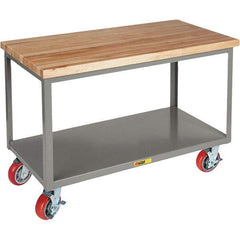Little Giant - Mobile Work Benches Type: Butcher Block Top Length: 30 (Inch) - Eagle Tool & Supply
