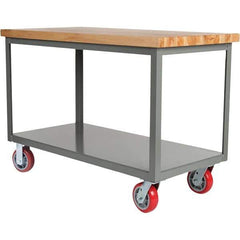 Little Giant - Mobile Work Benches Type: Butcher Block Top Length: 24 (Inch) - Eagle Tool & Supply
