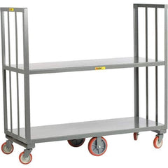 Little Giant - 2,000 Lb Capacity, 2 Shelf, Shelf Truck - 60" Long x 24" Wide x 13" High - Eagle Tool & Supply