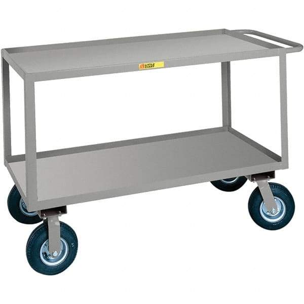 Little Giant - 1,200 Lb Capacity, 24" Wide x 36" Long x 38" High Cart - Steel, Pneumatic Casters - Eagle Tool & Supply