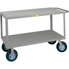 Little Giant - 1,200 Lb Capacity, 24" Wide x 36" Long x 38" High Cart - Steel, Pneumatic Casters - Eagle Tool & Supply