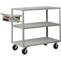 Little Giant - 3,600 Lb Capacity, 30" Wide x 48" Long x 45" High Order Picking Cart - 3 Shelf, Steel, Phenolic Casters - Eagle Tool & Supply