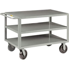 Little Giant - 5,000 Lb Capacity, 24" Wide x 48" Long x 36" High Cart - 3 Shelf, Steel, Phenolic Casters - Eagle Tool & Supply