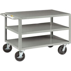 Little Giant - 5,000 Lb Capacity, 30" Wide x 60" Long x 36" High Cart - 3 Shelf, Steel, Phenolic Casters - Eagle Tool & Supply
