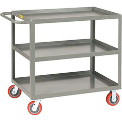Little Giant - 2,000 Lb Capacity, 24" Wide x 48" Long x 36" High Service Cart - Steel, Polyurethane Casters - Eagle Tool & Supply