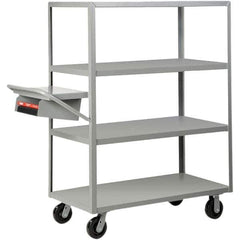 Little Giant - 3,600 Lb Capacity, 24" Wide x 36" Long x 63-1/2" High Order Picking Cart - 4 Shelf, Steel, Phenolic Casters - Eagle Tool & Supply