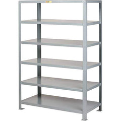 Little Giant - 6 Shelf Steel Shelving - 30" Wide x 72" High x 48" Deep, Gray - Eagle Tool & Supply