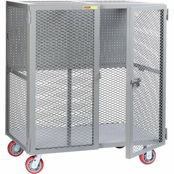 Little Giant - 2,000 Lb Capacity, 1 Shelf, Security Cart - 27" Long x 49" Wide x 57" High - Eagle Tool & Supply