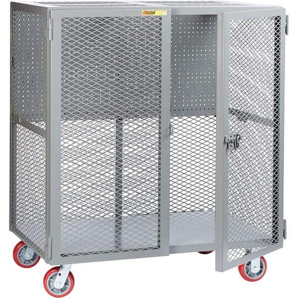 Little Giant - 2,000 Lb Capacity, 1 Shelf, Security Cart - 27" Long x 61" Wide x 57" High - Eagle Tool & Supply