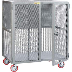 Little Giant - 2,000 Lb Capacity, 1 Shelf, Security Cart - 27" Long x 61" Wide x 57" High - Eagle Tool & Supply