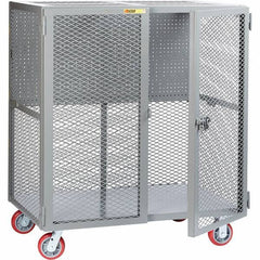 Little Giant - 2,000 Lb Capacity, 1 Shelf, Security Cart - 27" Long x 49" Wide x 57" High - Eagle Tool & Supply