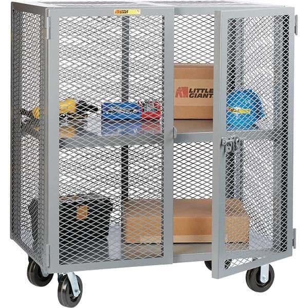Little Giant - 1 Shelf Mobile Storage Cabinet - Steel, 49" Wide x 33" Deep x 57" High - Eagle Tool & Supply
