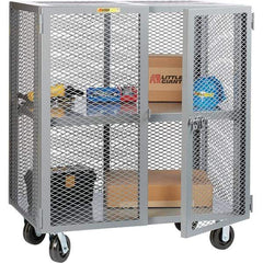 Little Giant - 1 Shelf Mobile Storage Cabinet - Steel, 61" Wide x 27" Deep x 57" High - Eagle Tool & Supply