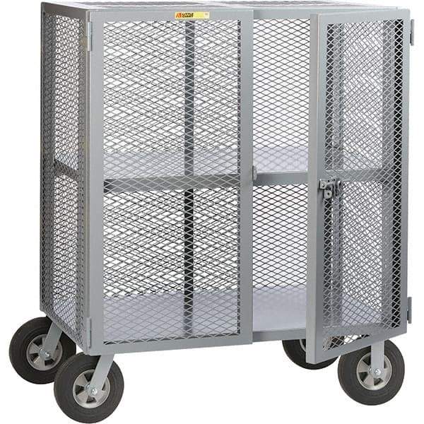 Little Giant - 1,500 Lb Capacity, 1 Shelf, Security Cart - 27" Long x 49" Wide x 61" High - Eagle Tool & Supply