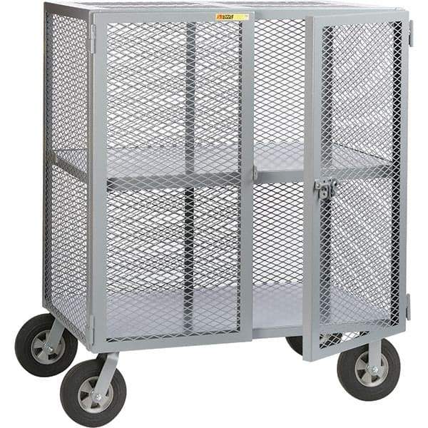 Little Giant - 1,500 Lb Capacity, 1 Shelf, Security Cart - 27" Long x 49" Wide x 61" High - Eagle Tool & Supply