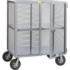 Little Giant - 1,500 Lb Capacity, 1 Shelf, Security Cart - 27" Long x 61" Wide x 61" High - Eagle Tool & Supply