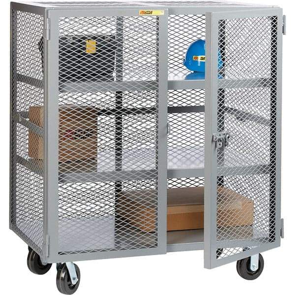 Little Giant - 2 Shelf Mobile Storage Cabinet - Steel, 61" Wide x 33" Deep x 57" High - Eagle Tool & Supply