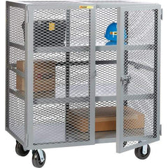 Little Giant - 2 Shelf Mobile Storage Cabinet - Steel, 61" Wide x 33" Deep x 57" High - Eagle Tool & Supply