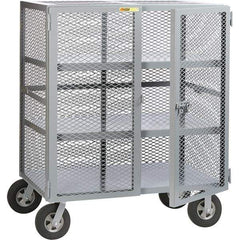 Little Giant - 1,500 Lb Capacity, 2 Shelf, Security Cart - 27" Long x 60" Wide x 61" High - Eagle Tool & Supply