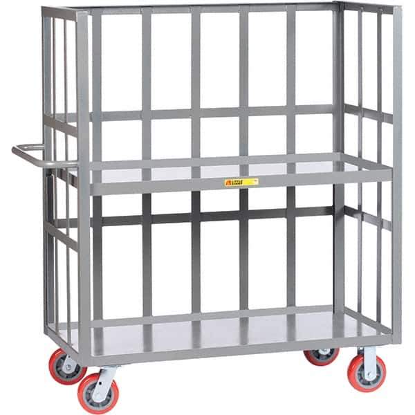 Little Giant - 3,600 Lb Capacity, 2 Shelf, 3-Sided Truck - 48" Long x 24" Wide x 57" High - Eagle Tool & Supply