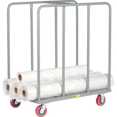 Little Giant - 3,600 Lb Capacity Steel Platform Truck - Steel Deck, 30" OAW, 60" Platform Length, Polyurethane Casters - Eagle Tool & Supply