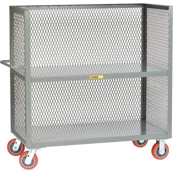 Little Giant - 3,600 Lb Capacity, 2 Shelf, 3-Sided Truck - 60" Long x 30" Wide x 57" High - Eagle Tool & Supply