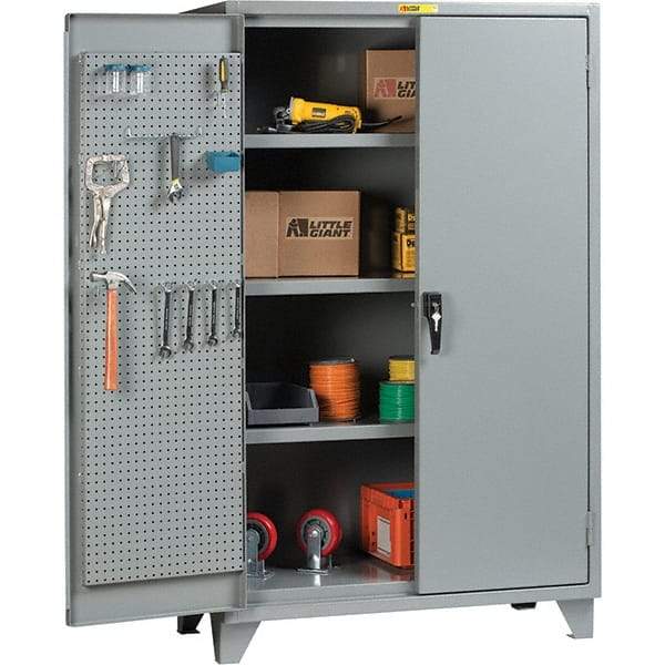 Little Giant - 3 Shelf Storage Cabinet - Steel, 60" Wide x 26" Deep x 78" High - Eagle Tool & Supply