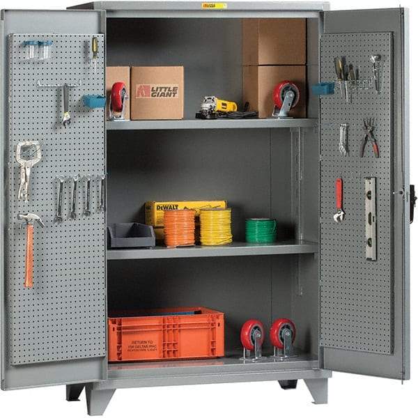 Little Giant - 2 Shelf Storage Cabinet - Steel, 48" Wide x 26" Deep x 78" High - Eagle Tool & Supply