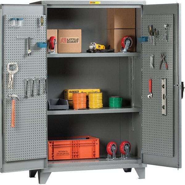 Little Giant - 2 Shelf Storage Cabinet - Steel, 48" Wide x 32" Deep x 78" High - Eagle Tool & Supply