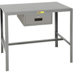 Little Giant - 48 Wide x 24" Deep x 36" High, Steel Machine Work Table with Drawer - Fixed Legs - Eagle Tool & Supply