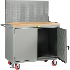 Little Giant - 3,600 Lb Capacity Mobile Workbench with Pegboard Panel - 48" Wide x 43" High - Eagle Tool & Supply
