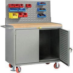 Little Giant - 3,600 Lb Capacity Mobile Workbench with Pegboard Panel - 48" Wide x 43-1/2" High - Eagle Tool & Supply
