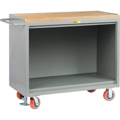 Little Giant - 3,600 Lb Capacity Mobile Service Bench - 41" Wide x 24" Deep x 43" High, Steel, Gray - Eagle Tool & Supply