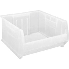 Quantum Storage - 225 Lb Load Capacity Clear Polypropylene Tote Container - Stacking, 12" Long x 22-1/2" Wide x 23.9" High - Eagle Tool & Supply