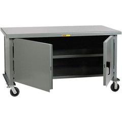 Little Giant - 1 Shelf Mobile Storage Cabinet - Steel, 48" Wide x 30" Deep x 37-1/2" High - Eagle Tool & Supply