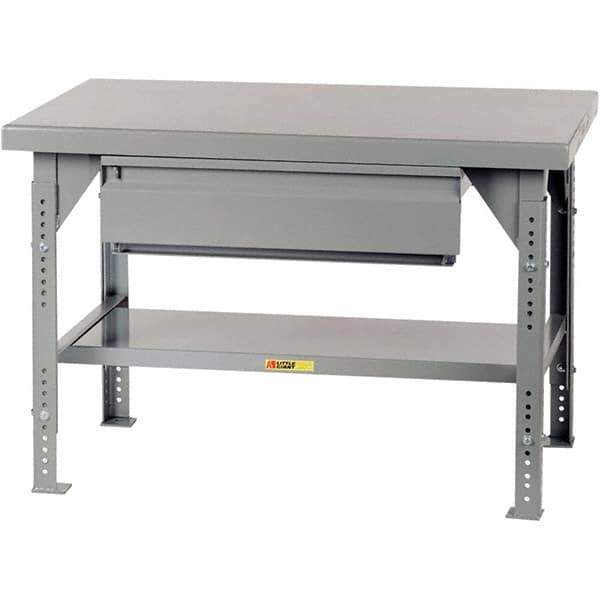Little Giant - 72 Wide x 36" Deep x 37" High, Steel Workbench - Adjustable Height Legs - Eagle Tool & Supply