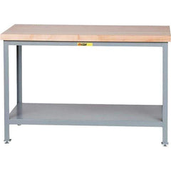 Little Giant - 60 Wide x 30" Deep x 35" High, Steel Butcher Block Top - 2,000 Lb Capacity, 35" High - Eagle Tool & Supply