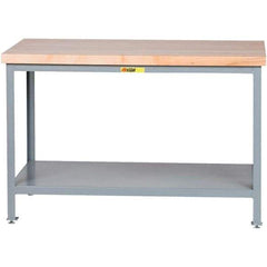 Little Giant - 24 Wide x 24" Deep x 35" High, Steel Butcher Block Top - Adjustable Height Legs - Eagle Tool & Supply