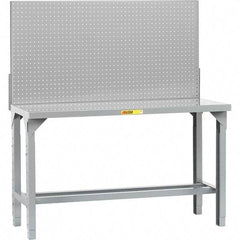 Little Giant - 72 Wide x 30" Deep x 65" High, Steel Workbench - Adjustable Height Legs - Eagle Tool & Supply