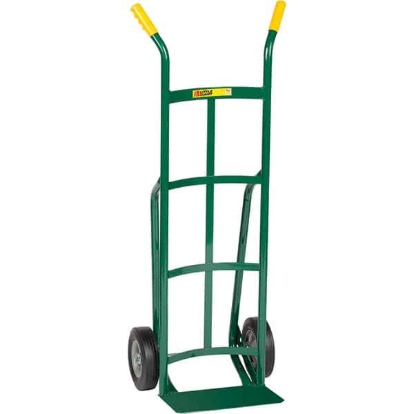 Little Giant - 800 Lb Capacity 49" OAH Hand Truck - Dual Handle, Steel, Rubber Wheels - Eagle Tool & Supply