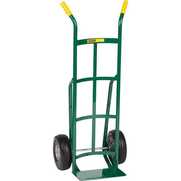Little Giant - 800 Lb Capacity 49" OAH Hand Truck - Dual Handle, Steel, Flat-Free Microcellular Foam Wheels - Eagle Tool & Supply