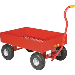 Little Giant - 1,200 Lb Capacity, 24" Wide x 36" Long x 17-1/4" High Cart - Steel, Pneumatic Casters - Eagle Tool & Supply