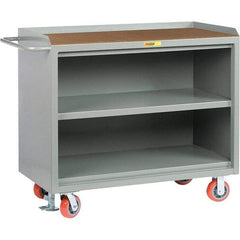 Little Giant - 3,600 Lb Capacity, 2 Drawer Mobile Service Bench - 41" Wide x 24" Deep x 43" High, Steel, Gray - Eagle Tool & Supply