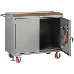 Little Giant - 3,600 Lb Capacity Mobile Workbench with Pegboard Panel - 48" Wide x 43-1/2" High - Eagle Tool & Supply