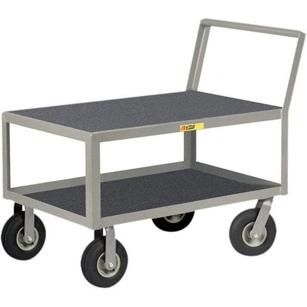 Little Giant - 1,200 Lb Capacity, 30" Wide x 48" Long x 38" High Instrument Cart - 2 Shelf, Steel, Pneumatic Casters - Eagle Tool & Supply