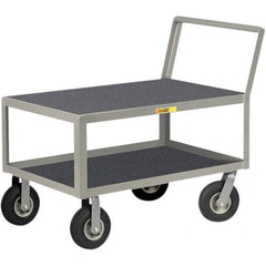 Little Giant - 1,200 Lb Capacity, 30" Wide x 48" Long x 38" High Instrument Cart - 2 Shelf, Steel, Pneumatic Casters - Eagle Tool & Supply