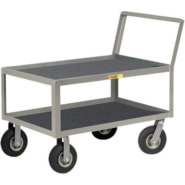 Little Giant - 1,200 Lb Capacity, 24" Wide x 36" Long x 39" High Instrument Cart - 2 Shelf, Steel, Pneumatic Casters - Eagle Tool & Supply
