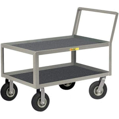 Little Giant - 1,200 Lb Capacity, 24" Wide x 36" Long x 39" High Instrument Cart - 2 Shelf, Steel, Pneumatic Casters - Eagle Tool & Supply
