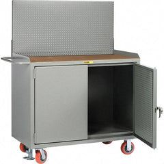 Little Giant - 3,600 Lb Capacity Mobile Workbench with Pegboard Panel - 48" Wide x 43" High - Eagle Tool & Supply